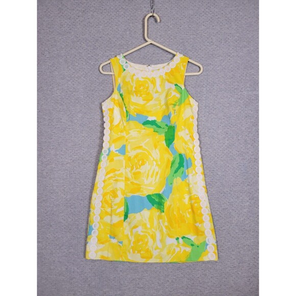 NWT Lilly Pulitzer Yellow Mila Shift Dress Sz 6 First Impression Sunglow Yellow - Picture 8 of 16